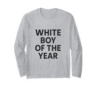 WHITE BOY OF THE YEAR Statement Satira Ironía Humor Cultura Manga Larga