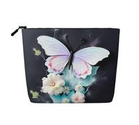 White Butterfly - Neceser y neceser unisex para mujer (talla única), color negro