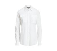 White Camisa de gasa de algodón Classic Fit M