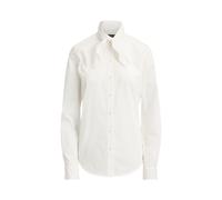 White Camisa de paño de algodón con lazo 44