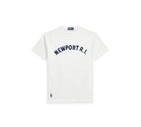 White Camiseta de punto Classic Fit estampada M