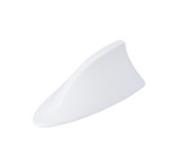 (White)Car Antenna Self-adhesive Universal Shark Fin Shape Radio FM Signal Aerial Trim compatible Auto