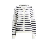 White Cárdigan de algodón con rayas XXS