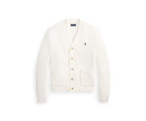 White Cárdigan de algodón Relaxed Fit S