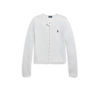 White Cárdigan de piqué elástico con algodón XS