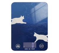 White Cats - Mini báscula para alimentos, 5 kg/5 g, báscula digital de peso en gramos con 4 unidades para hacer jabón, cocinar keto (pilas no incluidas)
