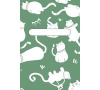 White Cats on Green - Cute Lined Notebook for Cat Lovers: Lined Journal with Adorable White Cats on a Soft Green Background - 120 Pages for Daily Notes, Journaling, and Gifts