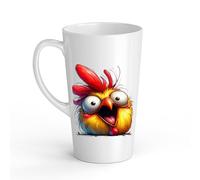 White Ceramic Kids Chicken Mug - grande 483 ml, perfecto para chocolate caliente o leche, divertido y fácil de usar