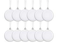 White Christmas Ornaments Balls - Sphere Ornaments for Christmas