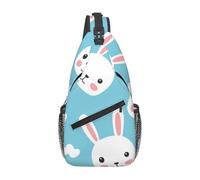White Cloud Rabbit Head Bandolera Bandolera Mochila de viaje Mochila para hombres Senderismo Daypack