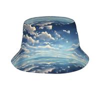 White Clouds Over the Sea Bucket Hat - Gorra plegable para exteriores