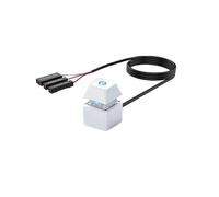 (White)Computer Desktop Switch 1.8m Colorful LED Lights PC Motherboard External Start Power OnOff Button Extension Cable For HomeOffice