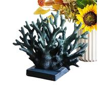 White Coral Decor - Resina Coral Statue, Resin-Sea-Coral-Statue, Sea Themed Realistic Coastal Resin Decor, Artificial Statue Nautical Decorations For Living Room Entrance Hall Wine Cabinet Bathroom