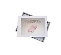 White Cotton Cards - Álbum de Fotos de confirmación Mini, Rosa Biblia, fcp1t, Junta, Blanco, 12,5 x 17,5 x 2,5 cm