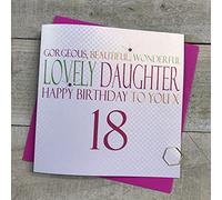 WHITE COTTON CARDS Code N21 - 18 "Gorgeous Hermoso Maravilloso Hija Tarjeta de cumpleaños para You 18" Hecho a Mano Grande 18th Tarjeta de cumpleaños