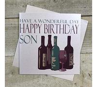 WHITE COTTON CARDS Code n96-s Vintage Vino Have a Wonderful Day Tarjeta de cumpleaños Hijo Hecho a Mano Tarjeta de cumpleaños