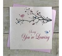 WHITE COTTON CARDS Code pd83 Sorry You 're Leaving Hecho a Mano dejando Tarjeta