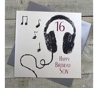WHITE COTTON CARDS Code xsb54-s16 Grande 16 Feliz cumpleaños Hijo Hecho a Mano 16th Tarjeta de felicitación de cumpleaños