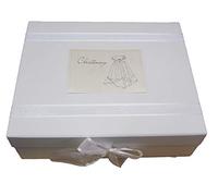 White Cotton Cards CSG2X - Caja de recuerdos para bautizo (tamaño grande)