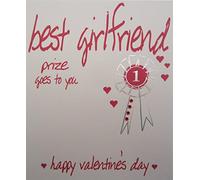 White Cotton Cards Mejor Novia Premio Goes To You Happy Valentine 's Day Decorada a Mano de San Valentín Tarjeta