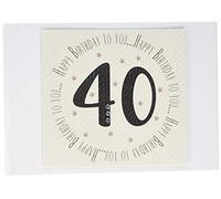 White Cotton Cards MTGA40T - Álbum de fotos de 40 cumpleaños