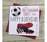 WHITE COTTON CARDS Tarjeta de cumpleaños del Nottingham Notts Forest FC Football Club 51