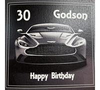 WHITE COTTON CARDS - Tarjeta de cumpleaños, diseño de para Bautizo 30... Disfruta Naranja Coche Deportivo 30th Tarjeta de felicitación de cumpleaños, Blanco