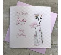 WHITE COTTON CARDS - Tarjeta de cumpleaños para Abuela, diseño de Diente de león con Texto en inglés Happy Birthday To a Lovely Gran