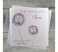 WHITE COTTON CARDS VN97-M - Tarjeta de felicitación hecha a mano, diseño de pérdida de mamá