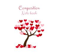 White cover notebook with red heart tree: Valentine's Day gifts for girls Boyfriend or teenager College of Administrative Organization, 100 pages, 8.5x11 inches