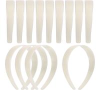 White Craft - Diademas de plástico de 2,54 cm, sin dientes, 20 unidades