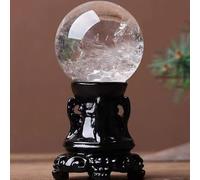 White Crystal Ball Crystal Sphere Crystal Ball with Stand for Lucky Wealth Protect The House Home Decor Feng Shui Ornament,40mm