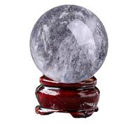 White Crystal Ball Fengshui Balls, Smelt Clear Quartz Crystal Sphere, Crystal Orb Ornaments,for Home Decor Prosperous Invite Wealth,10cm