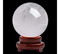 White Crystal Ball Ornaments raw Stone Polished Crafts Crystal Ball Home Office Ornaments,100mm