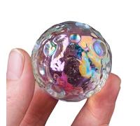White Crystal Ball Titanium Coated Rainbow Moon Model Ornaments Small Crystal Ball Decorative Creative Gift for Home Decor, Divination,Christmas,2pcs