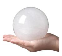 White Crystal Balls Gemstone Sphere Polished Round Decorative Stone Sphere Sculpture Fengshui Ornament for and,14cm/5.5in
