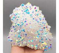White Crystal Cluster Electroplated Angel Aura Quartz Crystal Cluster Colorful Point Enegry Stone Ornaments (Size : 20-40g)
