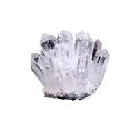 White Crystal Cluster Ornament Home Decor for Living Room Bedroom Tabletop Display Transparent,200~300g