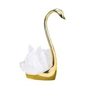 White Crystal Cluster Swan Decor for TV Cabinet, Wine Cabinet, Bookshelf, Wedding Gift, Feng Shui Decor,B