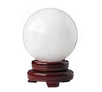 White Crystal Decorative Balls White Calcite Crystal Ball Lucky Sphere Magic Fengshui Sphere Ornaments for Home Office Decoration,19cm/7.5in