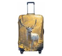 White Deer in The Forest - Fundas elásticas para equipaje de viaje, a prueba de polvo, resistente a los arañazos, para maleta, de 22 a 24 pulgadas