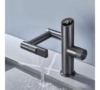 White Digital Faucet Bathroom washbasin Multi-Function Basin Hot and Cold Water Faucet, Steel Body-Model