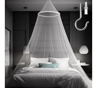 White Dome Malla de Mosquitera,Universal Dosel para Cama Individual,Mosquitero de Dosel para Cama para Individual y Doble Contra Mosquitos e Decorar la Habitación y Prevenir Insectos,0.6*2.5*11m