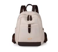 (White) Double Strap Shoulder Bag Korean Style Pack School Bag Splashproof Travel Bag
