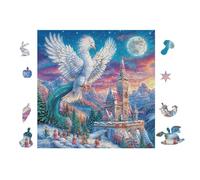 White Dove Castillo Puzzle 100 Piezas Cartón Blanco Premium para Expertos Mejora Concentración Ejercita La Mente Actividad Días Libres 28x28cm