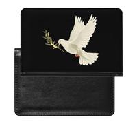 White Dove Peace Symbol Funny Passport Holder Wallet Cover Slim Travel Document Organizer with Card Slot for Women Men, Estilo:, Talla única, MHXYZHW