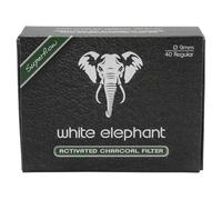 White Elephant 18588 Superflow - Filtros de carbón activo (9 mm, 40 unidades)