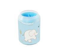 White Elephant Blue Tree - Limpiador de pies de mascotas reutilizable con cepillo de silicona suave, suministros de aseo para perros medianos a grandes