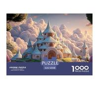 White Estate Floating in The Sky 1000 Piece Corte Preciso Rompecabezas Ethereal Fantasy Castle Divertido Jigsaw Educativo Amigos 52x38cm/1000pcs