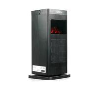 White- Estufa eléctrica de bajo consumo 230 V, calefacción eléctrica con LED, efecto chimenea llama 3d, potencia ajustable 900-1500 W